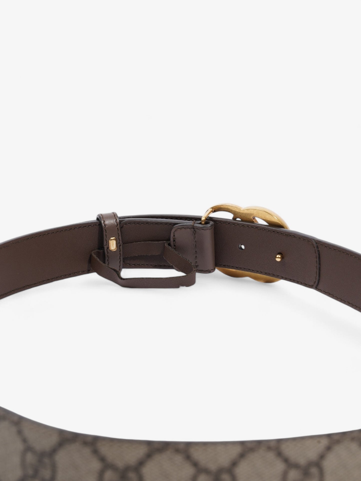 Gucci GG Marmont Belt GG Supreme / Brown / Gold Canvas 85cm / 34"