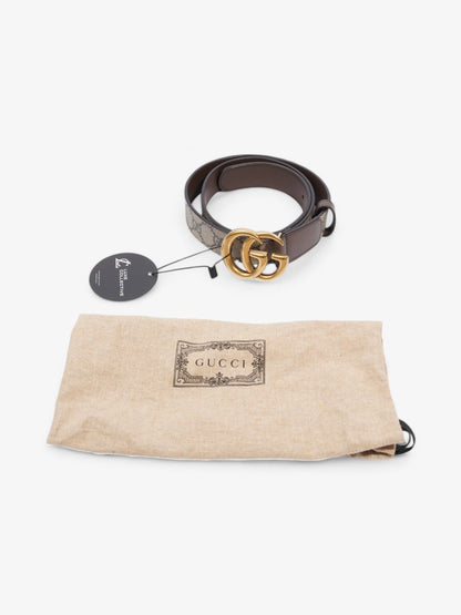 Gucci GG Marmont Belt GG Supreme / Brown / Gold Canvas 85cm / 34"