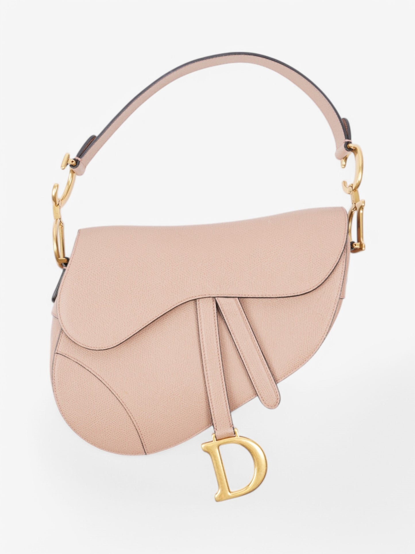Christian Dior Saddle Bag Rose Beige  Calfskin Leather