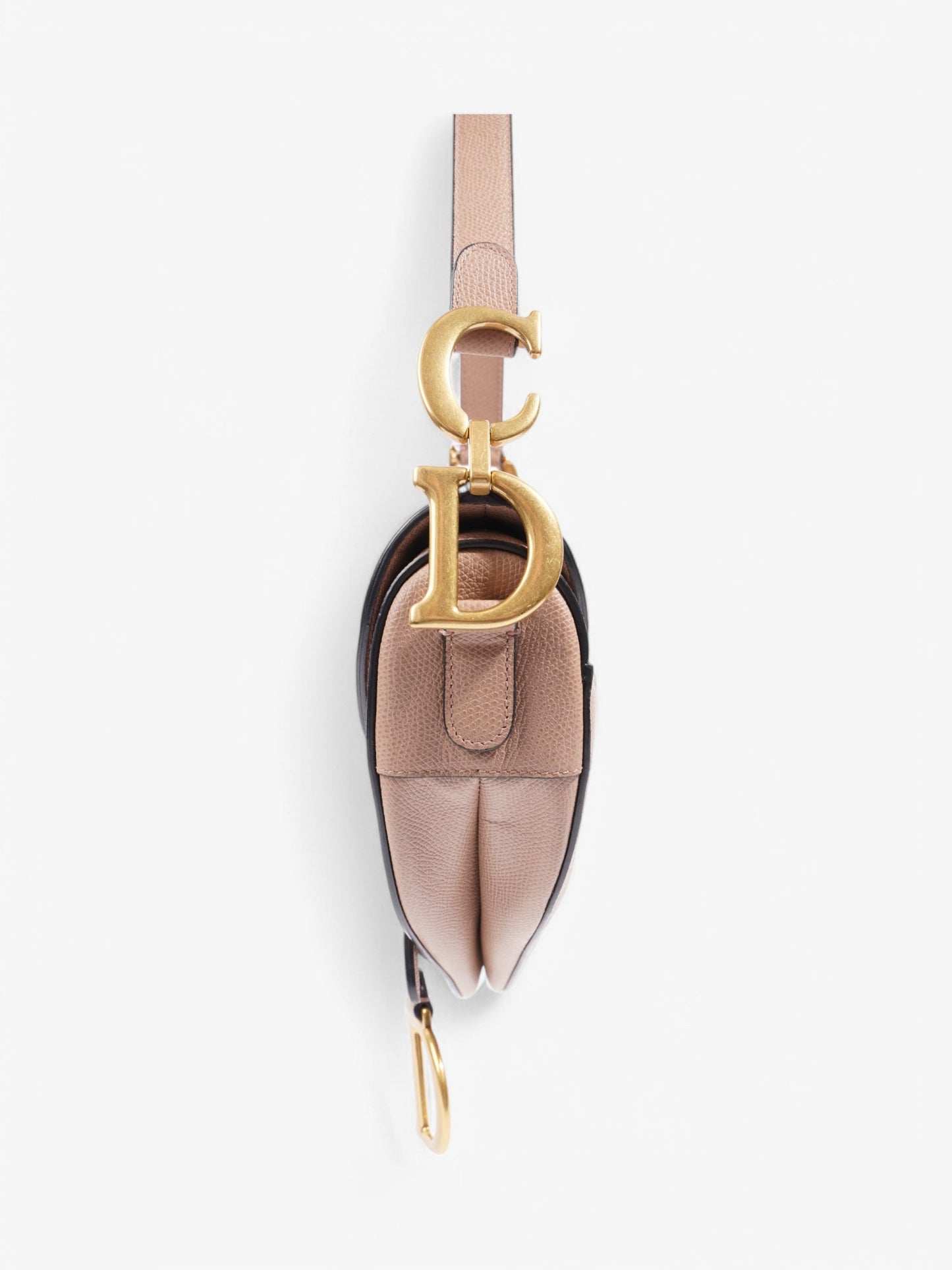 Christian Dior Saddle Bag Rose Beige  Calfskin Leather