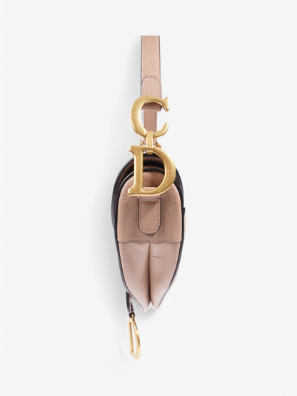 Christian Dior Saddle Bag Rose Beige  Calfskin Leather