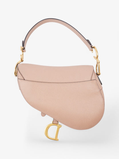 Christian Dior Saddle Bag Rose Beige  Calfskin Leather