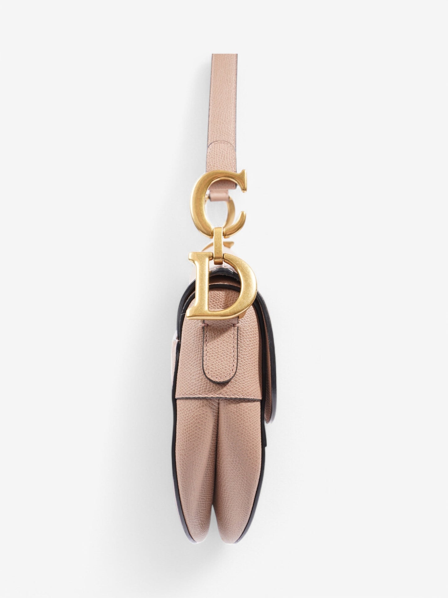 Christian Dior Saddle Bag Rose Beige  Calfskin Leather