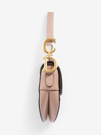 Christian Dior Saddle Bag Rose Beige  Calfskin Leather