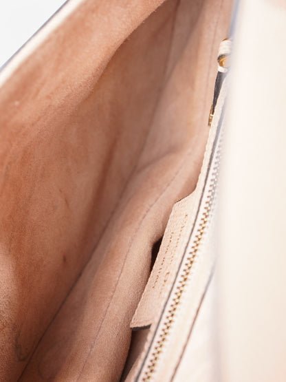 Christian Dior Saddle Bag Rose Beige  Calfskin Leather