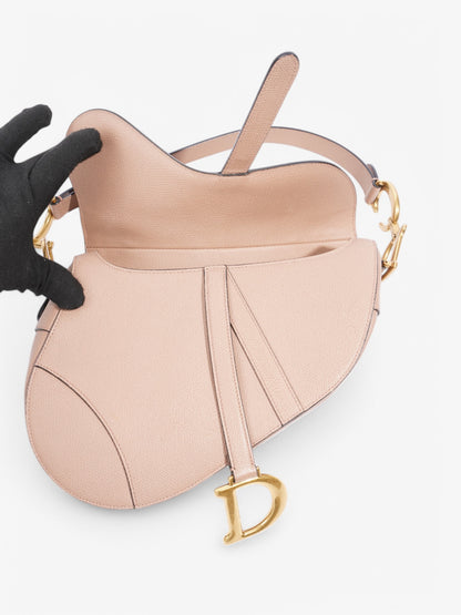 Christian Dior Saddle Bag Rose Beige  Calfskin Leather
