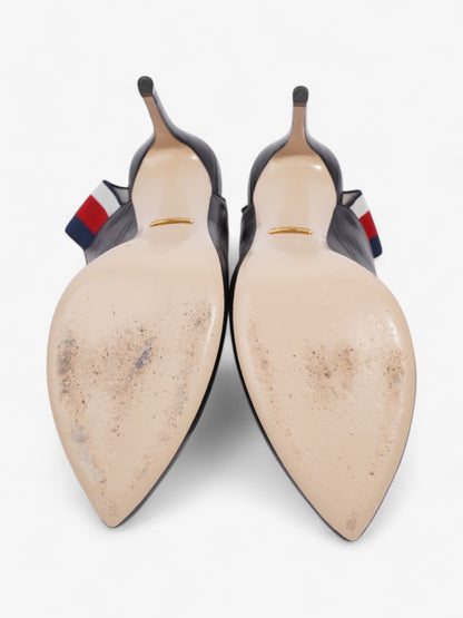 Gucci Slingback Heels 100 Black Leather EU 37.5 UK 4.5