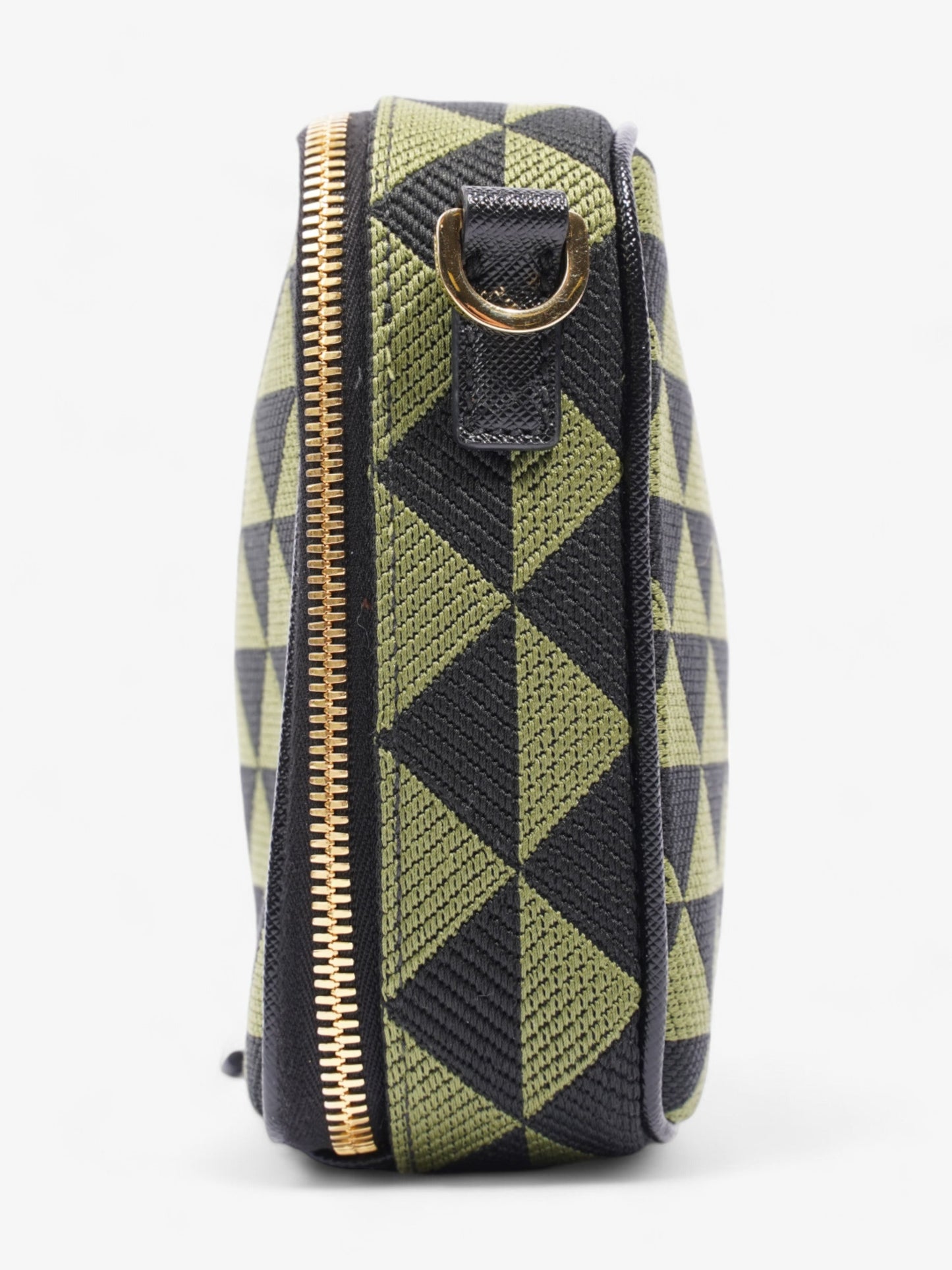 Prada Symbole Triangolo Black / Green Canvas