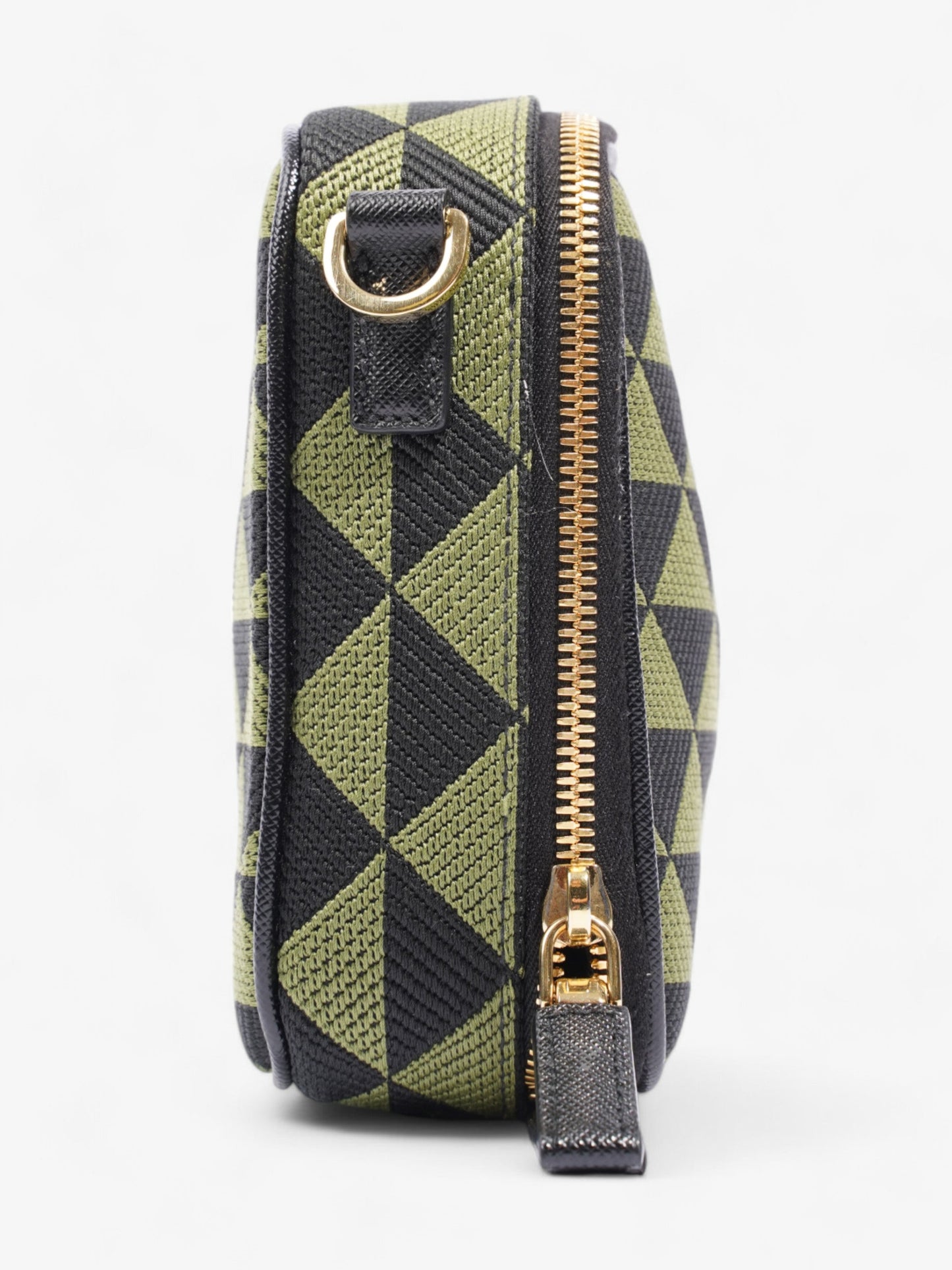 Prada Symbole Triangolo Black / Green Canvas
