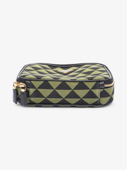 Prada Symbole Triangolo Black / Green Canvas
