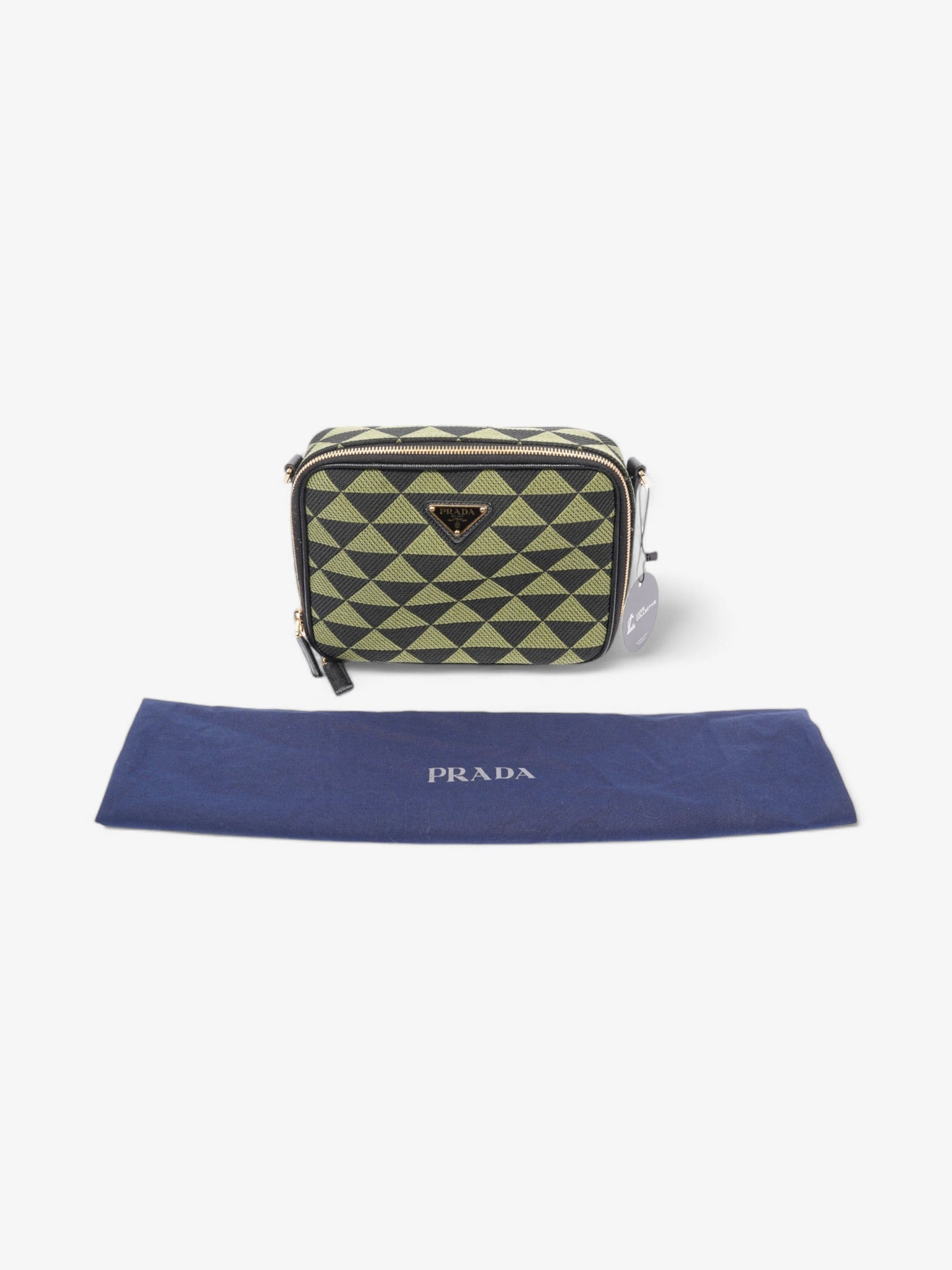 Prada Symbole Triangolo Black / Green Canvas