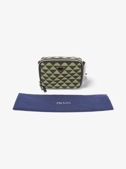 Prada Symbole Triangolo Black / Green Canvas