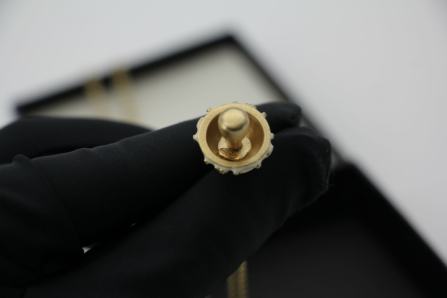 Chanel Vintage 03S Metal White Mushroom Necklace