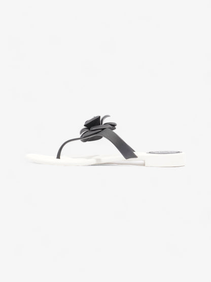 Chanel Camellia White / Black Rubber EU 40 UK 7