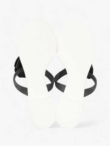 Chanel Camellia White / Black Rubber EU 40 UK 7