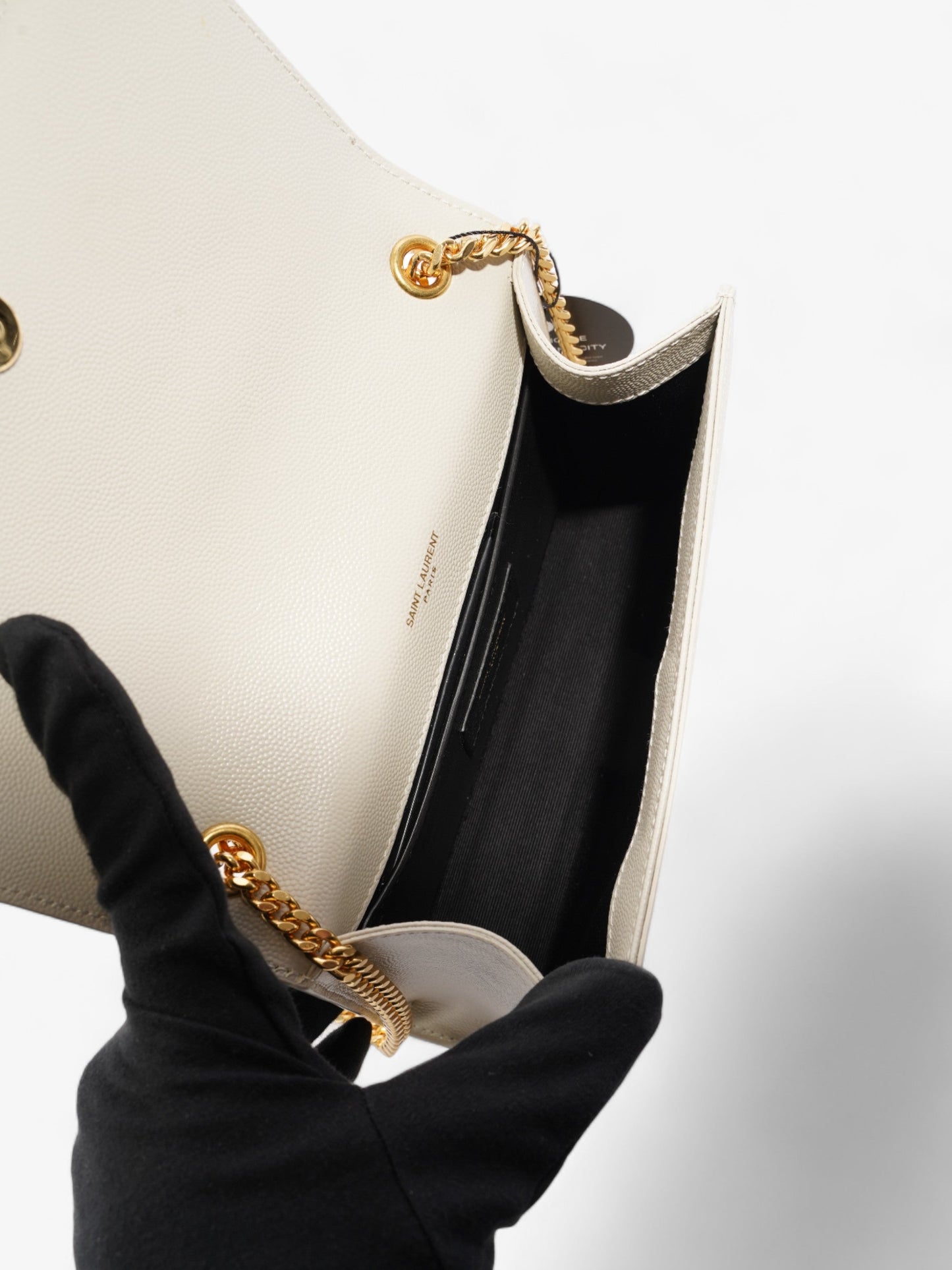 Saint Laurent Kate White Leather Small