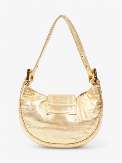 Fendi Croissant Gold / Crystal Leather Mini