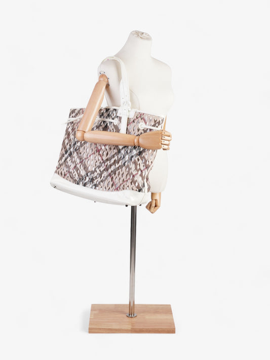 Burberry Net Drawstring Bag Supernova Check PVC