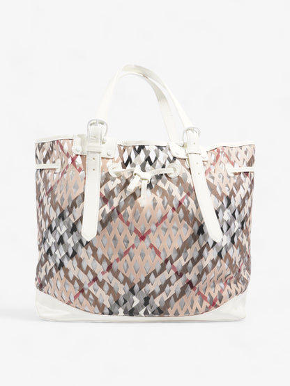 Burberry Net Drawstring Bag Supernova Check PVC