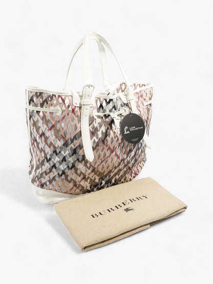 Burberry Net Drawstring Bag Supernova Check PVC