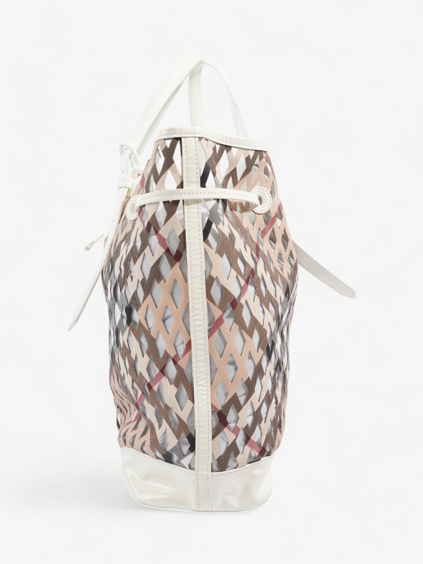 Burberry Net Drawstring Bag Supernova Check PVC