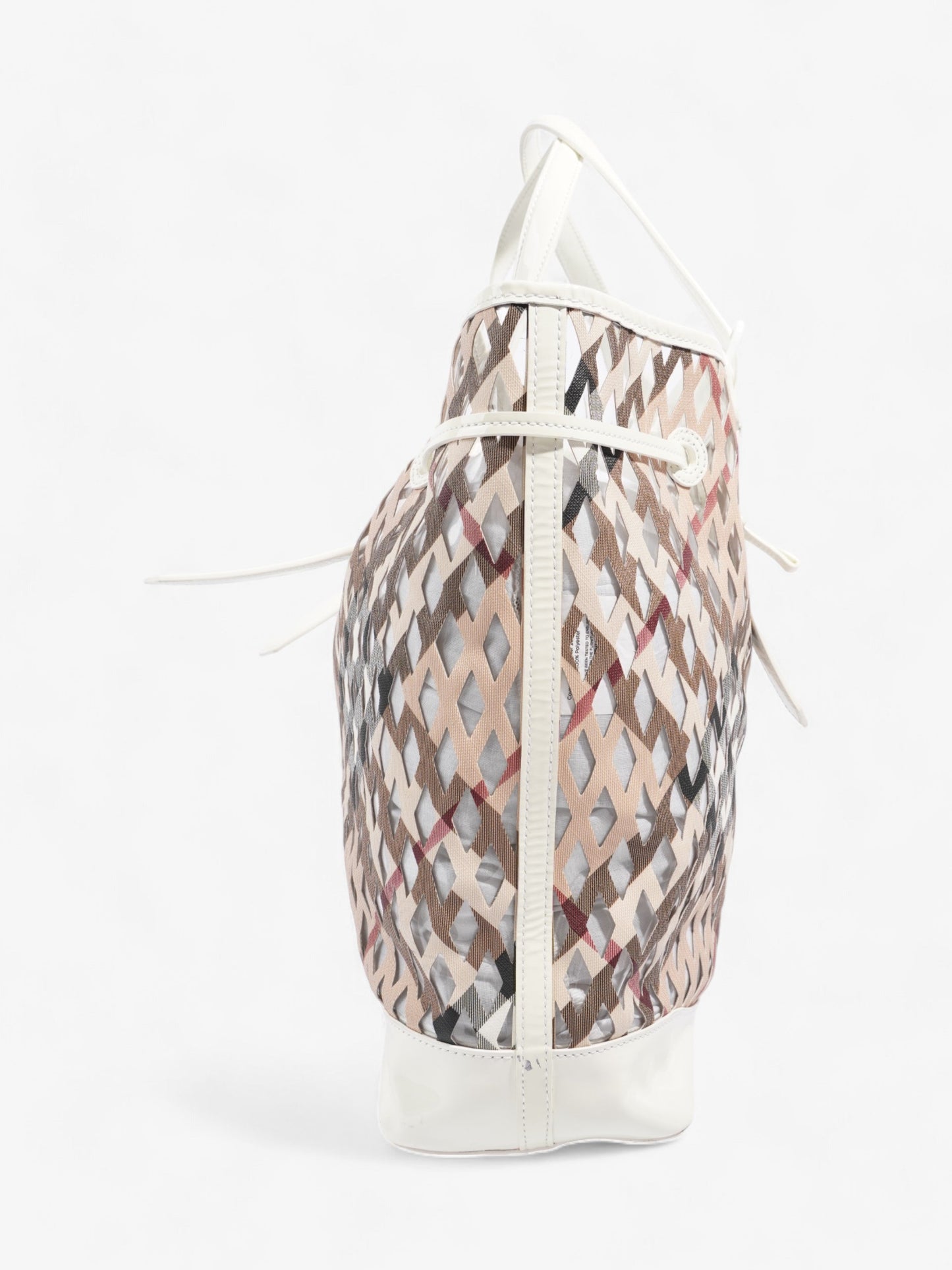Burberry Net Drawstring Bag Supernova Check PVC