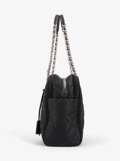 Prada Quilted Tote Black Re Nylon