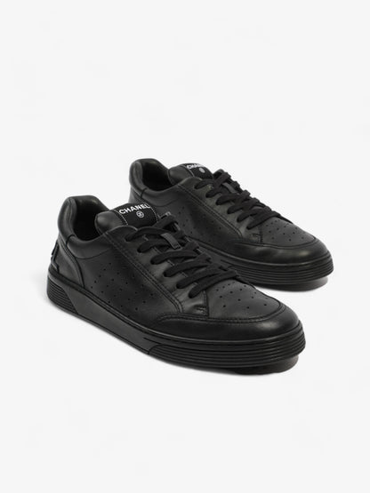 Chanel Low Top Sneaker Black Leather EU 43 UK 9