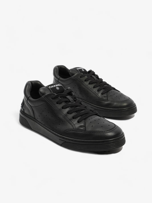 Chanel Low Top Sneaker Black Leather EU 43 UK 9