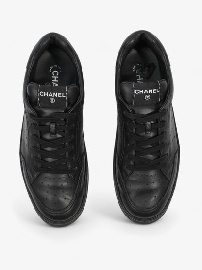 Chanel Low Top Sneaker Black Leather EU 43 UK 9