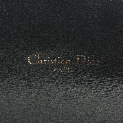 Christian Dior Saddle Leather Chain Wallet Black