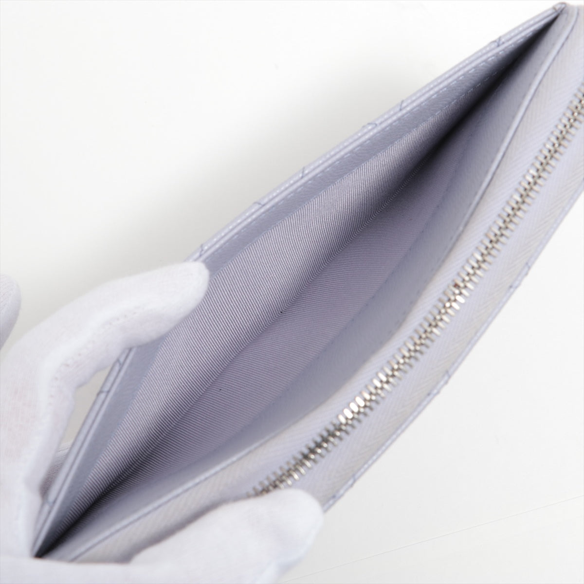 Chanel Caviar Classic Long Zipped Wallet Light Purple