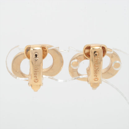 Dior CD Logo Gold Clip On Earrings Costume Jewellery