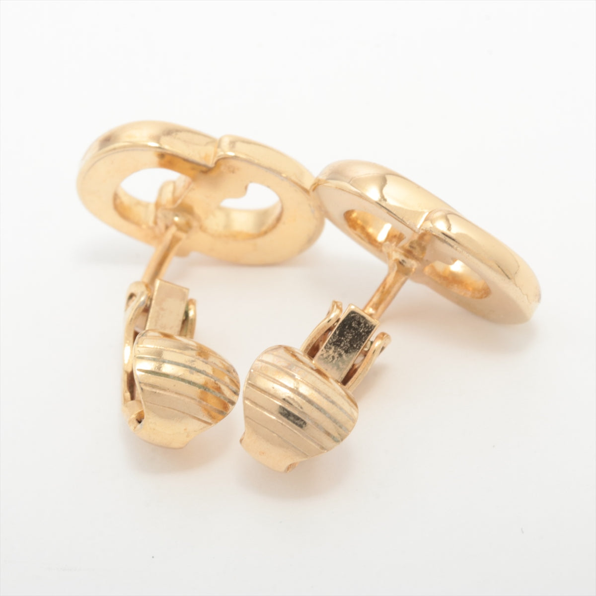 Dior CD Logo Gold Clip On Earrings Costume Jewellery