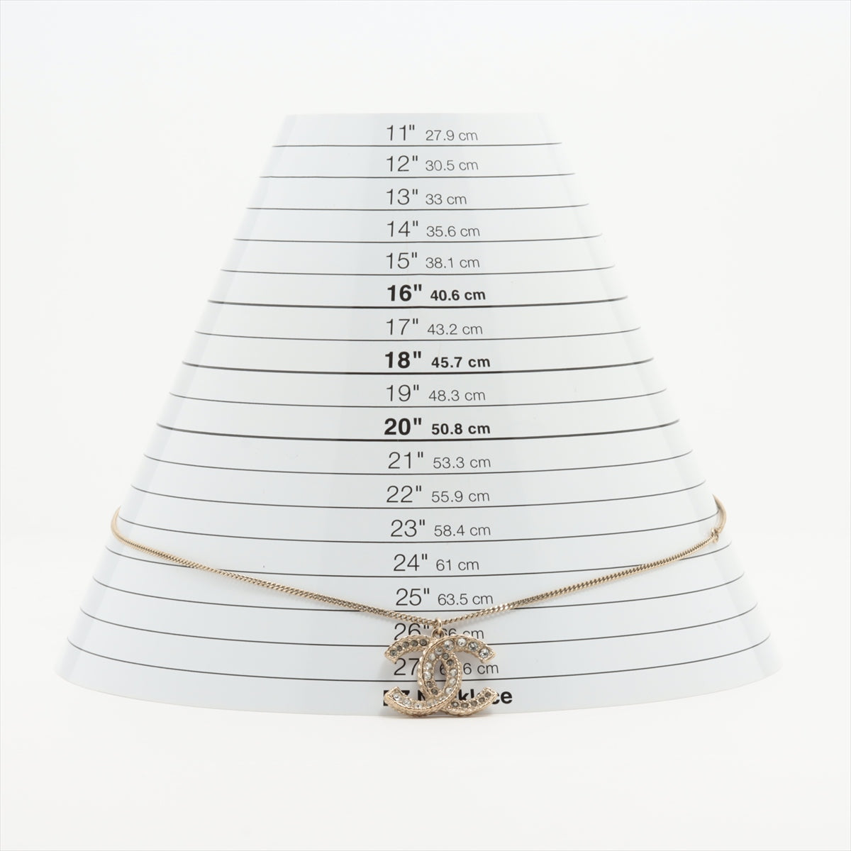 Chanel CC Rhinestone Reversible Necklace Costume Jewellery