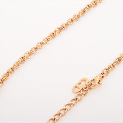 Christian Dior Logo Rhinestone Gold Necklace Costume Jewellery