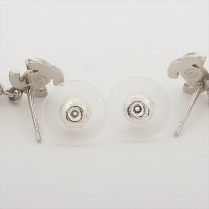 Chanel Coco Logo Rhinestone Pearl Drop Earrings Costume Jewellery