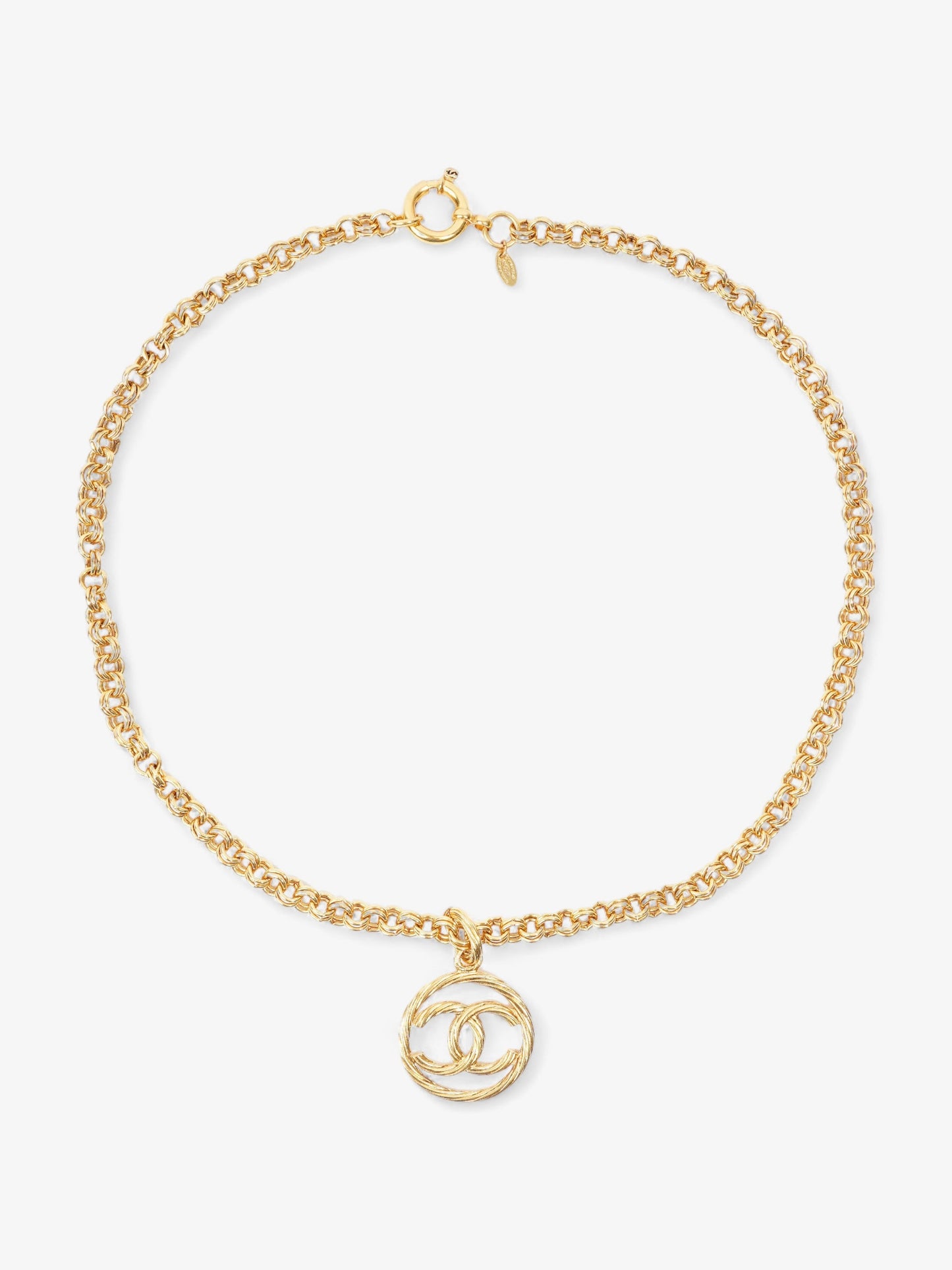 Chanel  Circle Coco Necklace Gold Gold Plated 76.5cm
