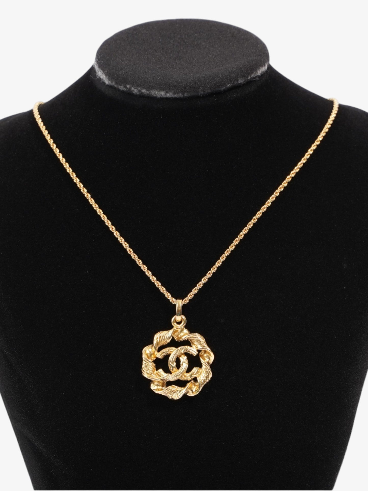Chanel Coco Mark Necklace Gold Gold Plated 40.3cm
