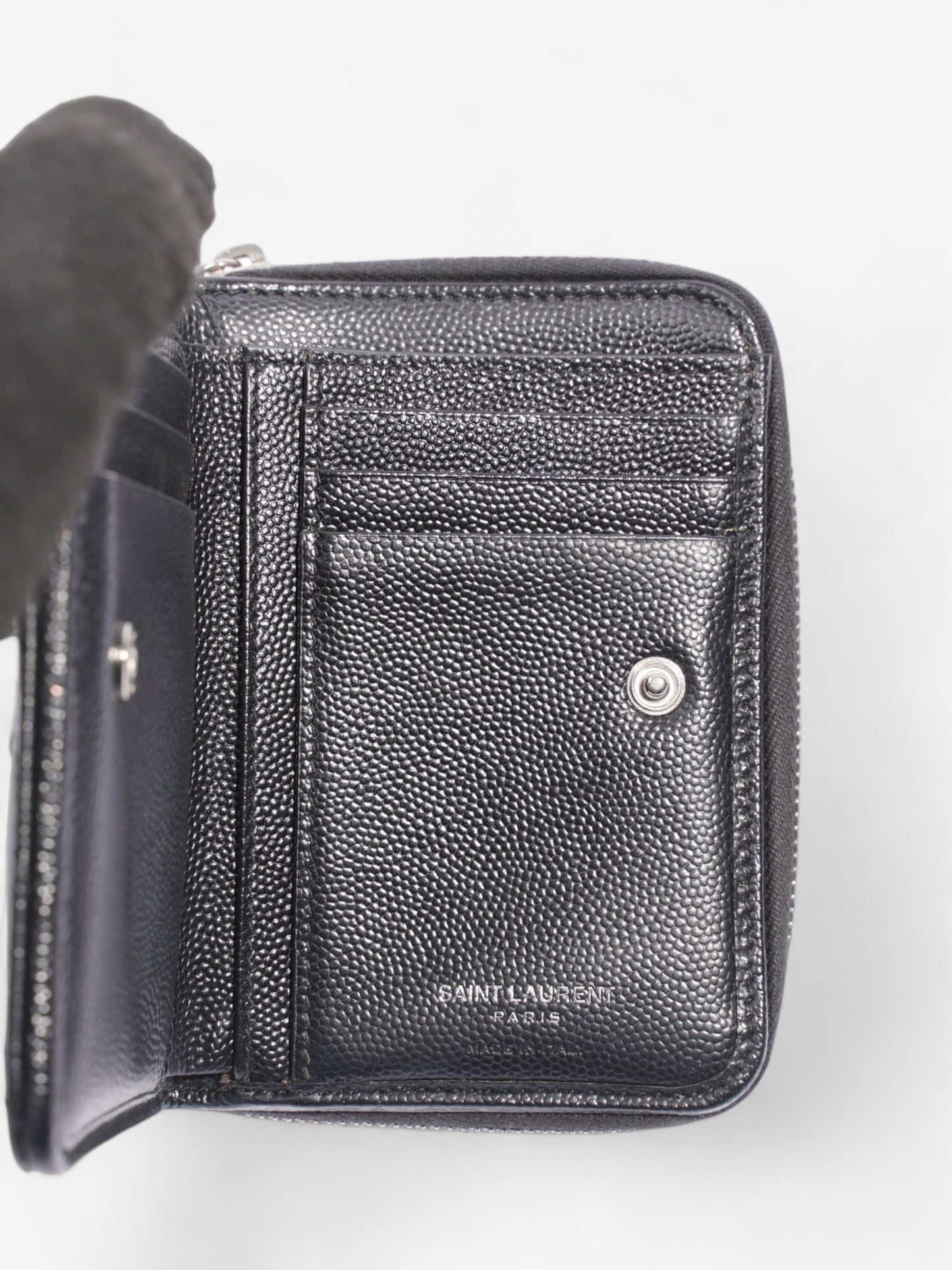 Saint Laurent Compact Wallet Black Leather