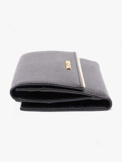 Prada Compact Wallet Black Saffiano Leather