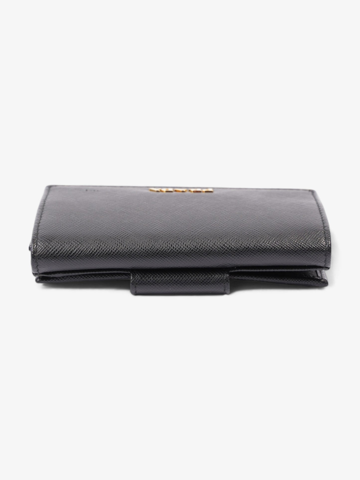 Prada Compact Wallet Black Saffiano Leather