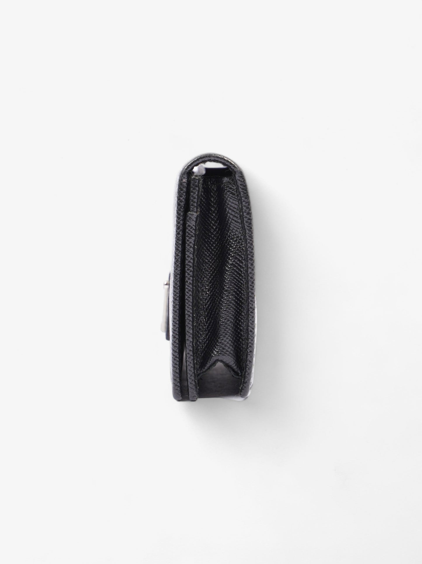 Prada Card Case Black Saffiano Leather