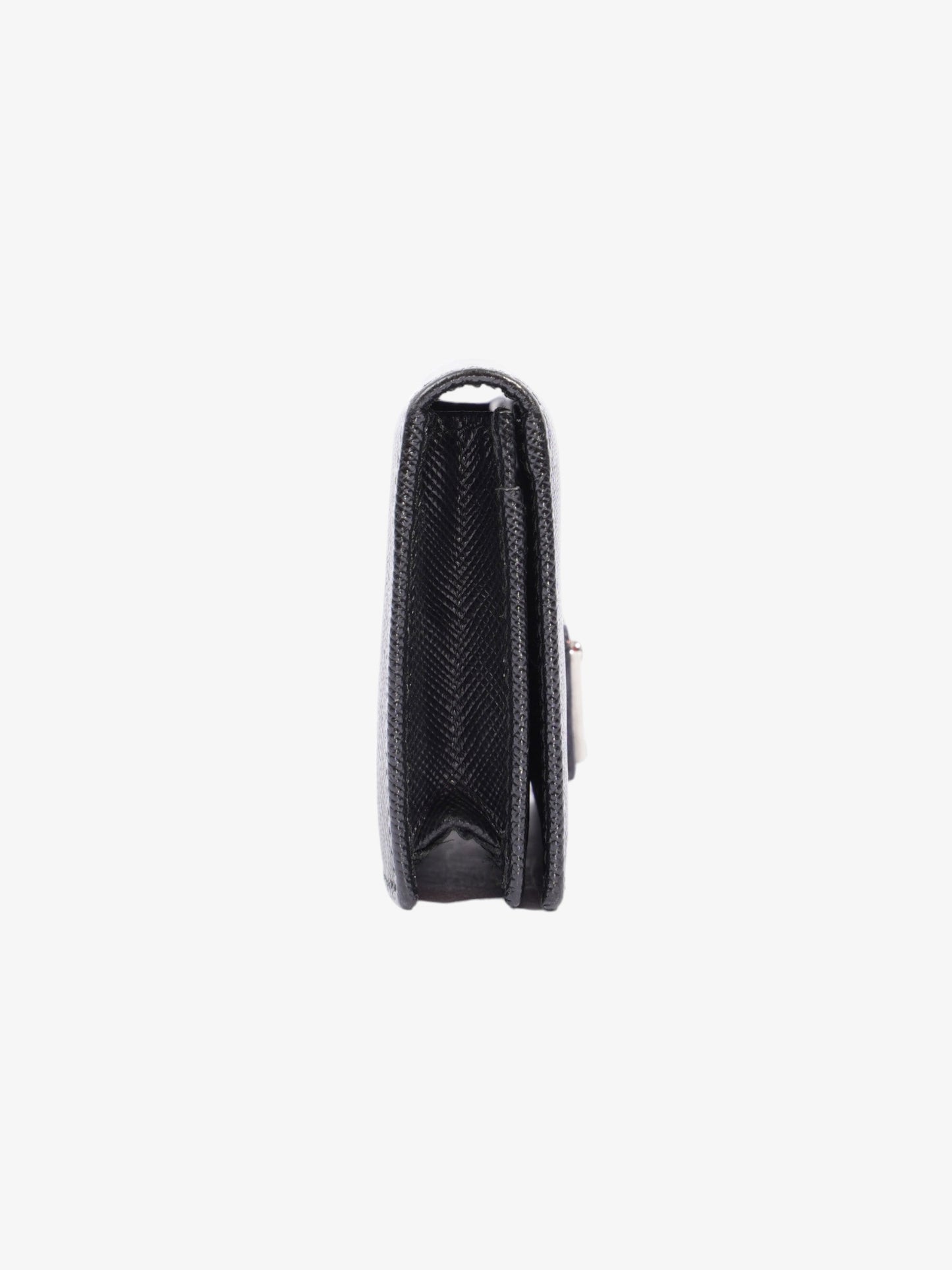 Prada Card Case Black Saffiano Leather