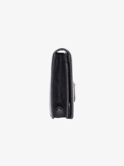 Prada Card Case Black Saffiano Leather
