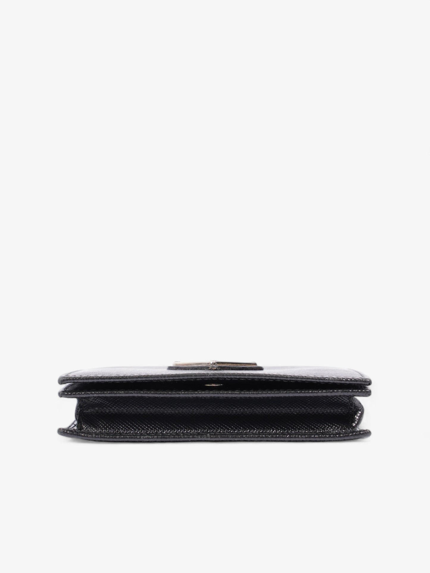 Prada Card Case Black Saffiano Leather