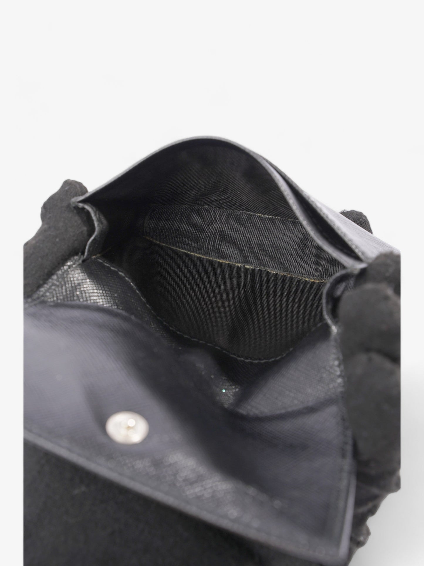 Prada Card Case Black Saffiano Leather
