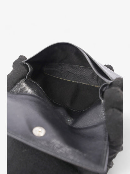 Prada Card Case Black Saffiano Leather