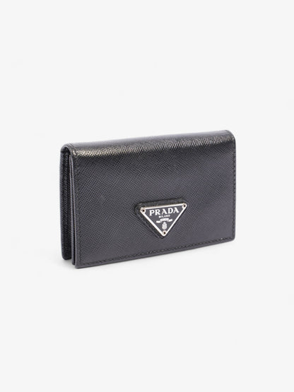 Prada Card Case Black Saffiano Leather