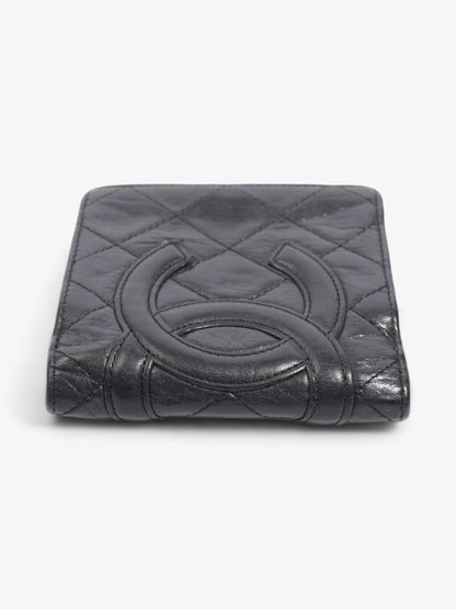 Chanel Cambon Lambskin Compact Wallet Black Lambskin Leather